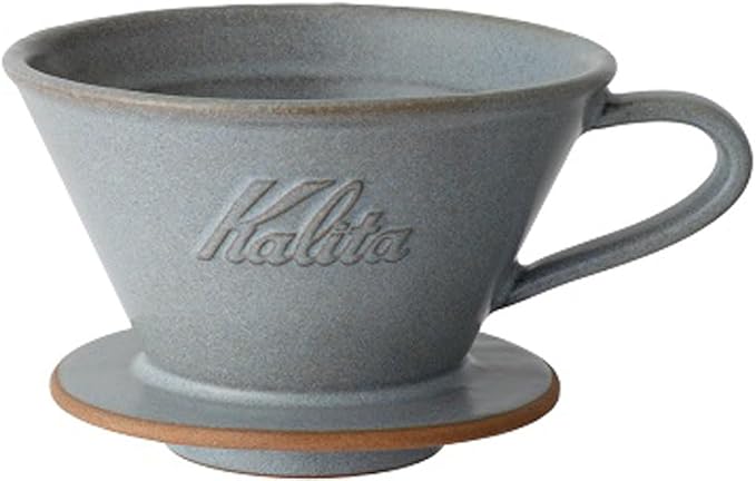 Carita Coffee Dripper Mino Ware High Heat Retention Pottery for 2 to 4 People, Sand Gray #02105 Wave Series, Made in Japan, Drip Equipment, For 2 People, For 4 Cups, Porcelain, Stylish, Outdoor | Wave Series, High Heat Retention Pottery, Made in Japan,...