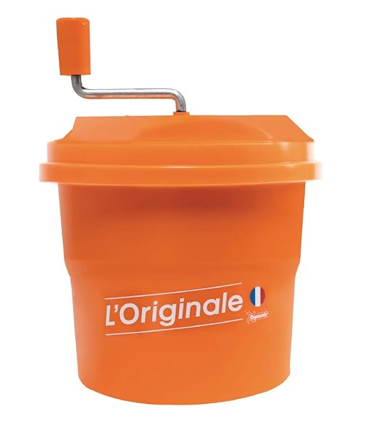 Dynamic E007 SD Commercial MINI Salad Spinner, 1.25 Gallon Capacity, Orange