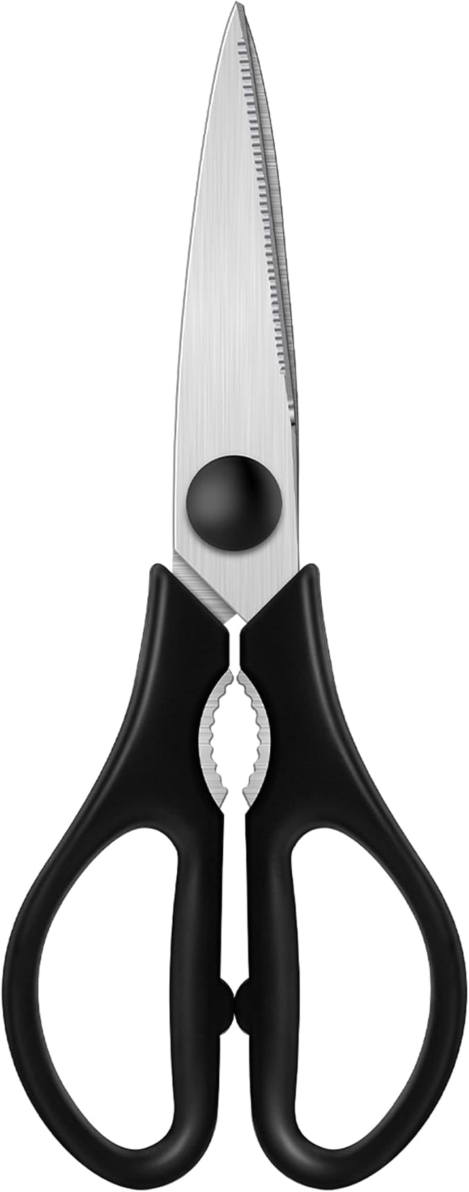 Black Kitchen Shears, 8.5" Heavy Duty All Purpose Stainless Steel Scissors | Dishwasher Safe Kitchen Scissors With Soft Comfort-Grip Handle, Food & Meat Scissors, Home, Kitchen, Everyday Use