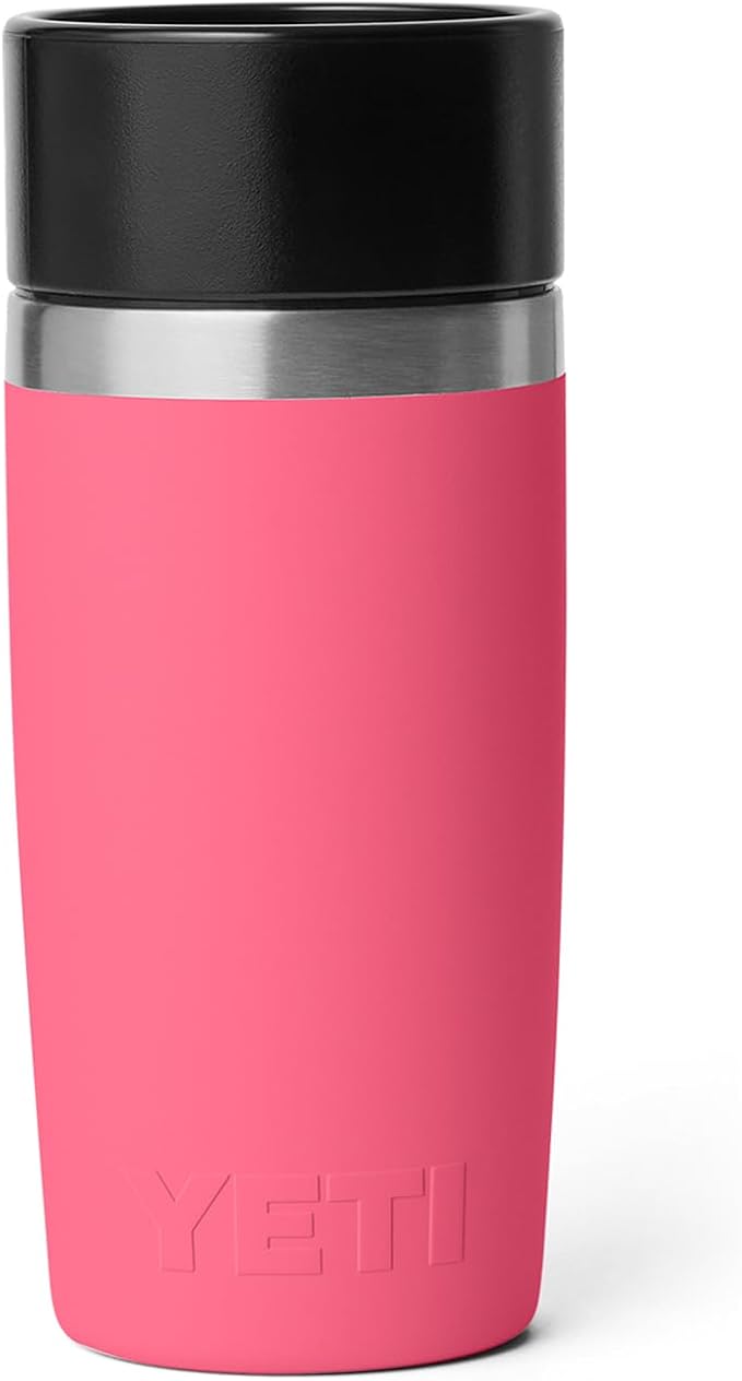 YETI Rambler 12 oz Travel Bottle, Stainless Steel, Vacuum Insulated with Leakproof Commuter Cap, Tropical Pink