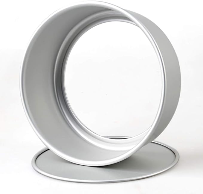 Tosnail 2 Pack 8-Inch Aluminum Round Cake Pan with Removable Bottom