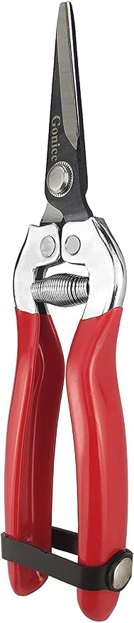 gonicc Micro-Tip Pruning Snips(GPPS-1008), Stainless Steel Garden Shears | Sharp micro-tip stainless steel blades make clean precise cuts for plants, flowers and herbs. Ergonomic non-slip handle.