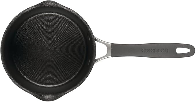 Circulon A1 ScratchDefense Nonstick Saucepan with Lid, 2-Quart, Induction | Straining Lid For Easy Draining, Durable Nonstick Coating For Everyday Cooking, in Graphite