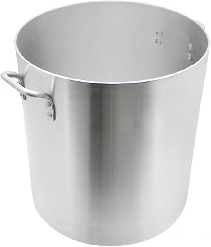 TrueCraftware- 80 qt. Aluminum Stock Pot with Riveted Handles 4mm Thickness- Multipurpose Pot Cookware Large Stockpot Stew For Cooking Simmering Soup Seafood Stock Home Kitchen Restaurant