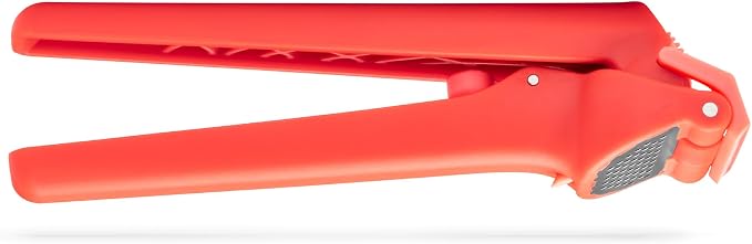 Dreamfarm Garject Lite 2-In-1 Garlic Peeler, Garlic Press & Mincer with Garlic Peel Ejector, Nylon - Red | No-peel mincer with skin eject button, fits up to 2 cloves, dishwasher safe heavy-duty nylon, stainless steel crusher plate