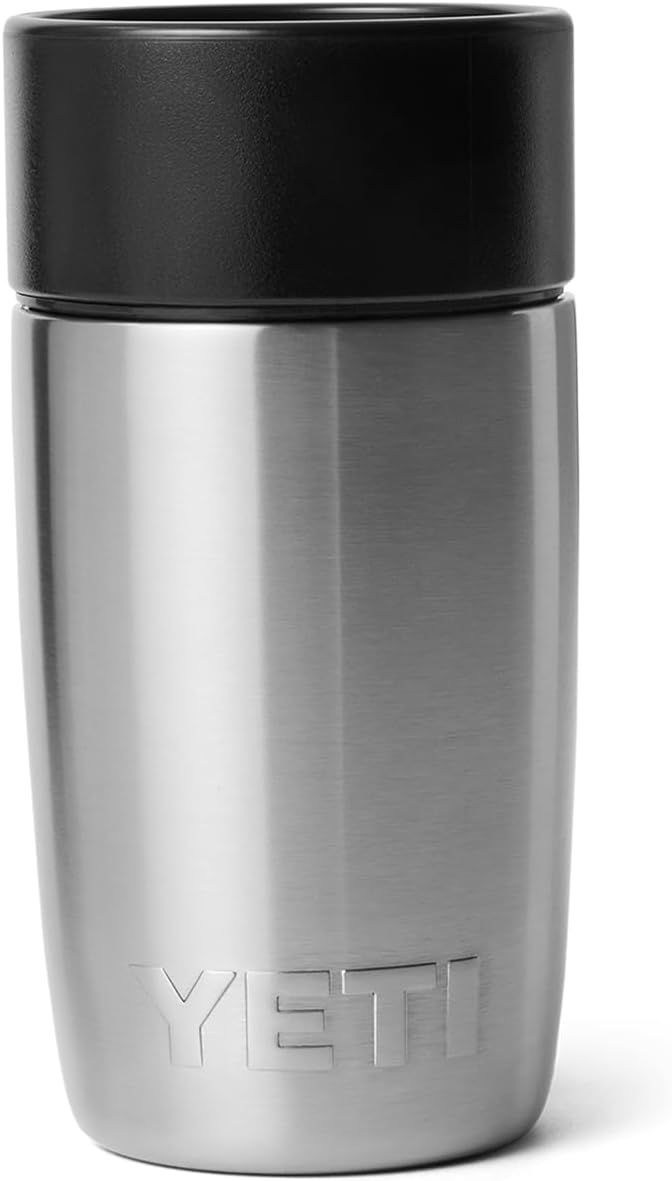 YETI Rambler 8 oz Travel Bottle, Stainless Steel, Vacuum Insulated with Leakproof Commuter Cap, Stainless