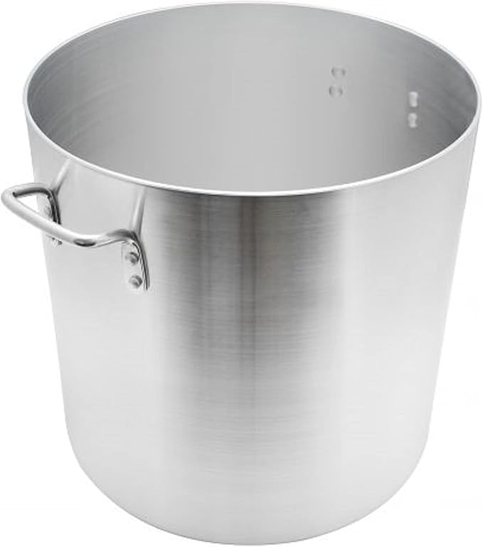 TrueCraftware- 50 qt. Aluminum Stock Pot with Riveted Handles 4mm Thickness- Multipurpose Pot Cookware Large Stockpot Stew For Cooking Simmering Soup Seafood Stock Home Kitchen Restaurant