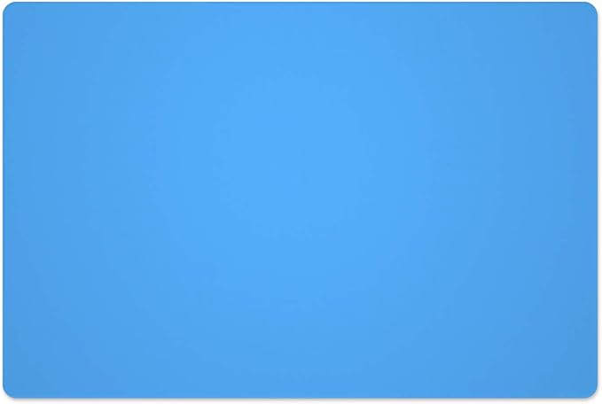Silicone Placemats, Food-Grade Non-Slip Waterproof, Dining, Stain Resistant, Countertop Protector, Kitchen Counter Mat, Heat Resistant, Baking mat Dishwasher Safe (23.6"×15.7"-1pack, Blue)