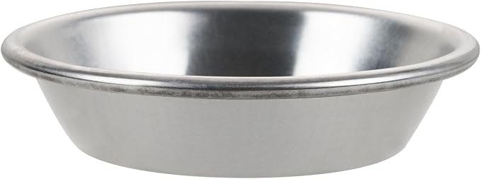 Restaurantware Aluminum Pie Pan 1 Count 4 Inch Round 1 Inch Deep Oven-Friendly Pie Tin, Lightweight Baking Pan, Silver Plate for Quiche, Fruit Pies, Home And Commercial Kitchens