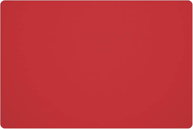 Silicone Placemats, Food-Grade Non-Slip Waterproof, Dining, Stain Resistant, Countertop Protector, Kitchen Counter Mat, Heat Resistant, Baking mat Dishwasher Safe (23.6"×15.7"-1pack, Red)