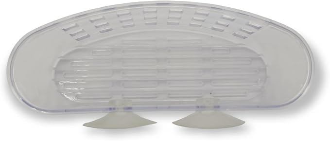 Handy Housewares Kitchen Sink Caddy Dish Soap Scrubber Sponge Holder Basket with Suction Cups - Clear (3 Pack)