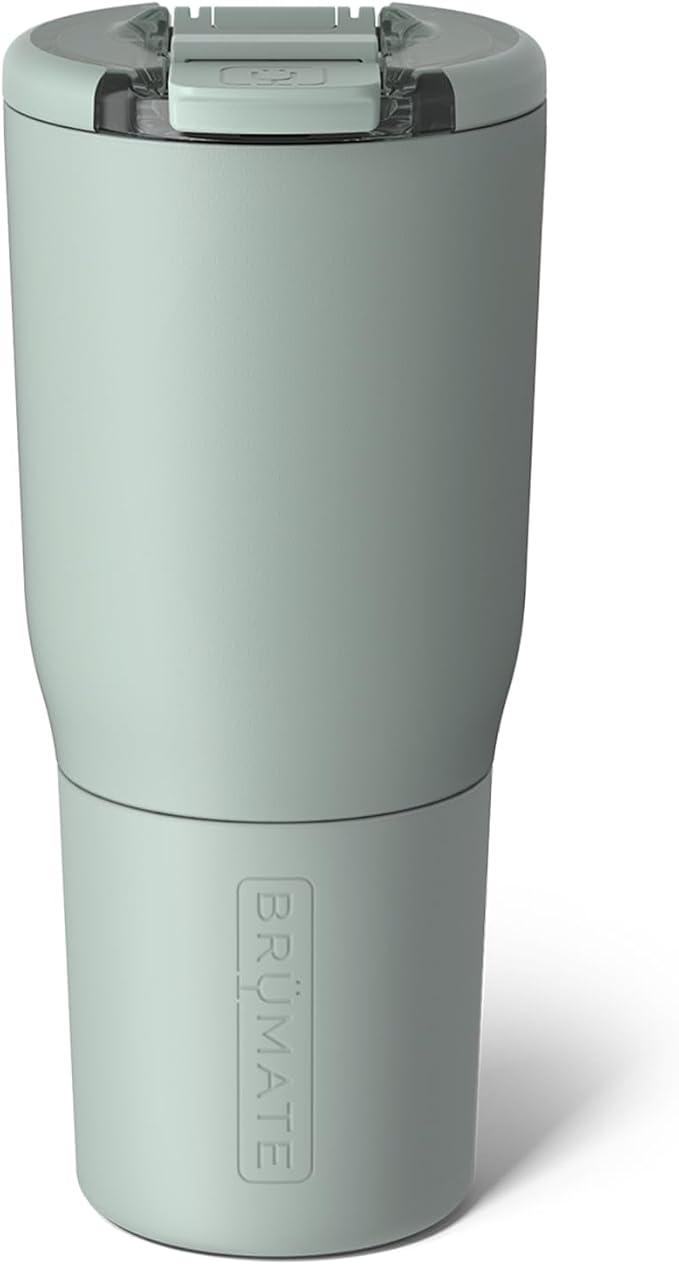 BrüMate Nav 25oz 100% Leak Proof Insulated Travel Tumbler with Magnetic BevLock™ Lid - Double Wall Cup-Holder Friendly Stainless Steel Mug (Sage)