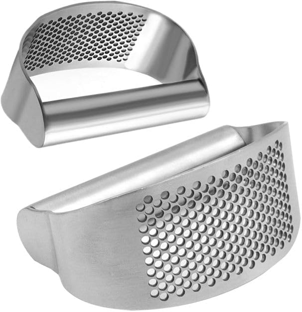 3-in-1 Professional Stainless Steel Garlic Crusher Set | PP Handle