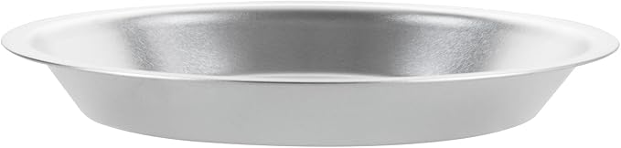 Restaurantware Aluminum Pie Pan 12 Count 9 Inch Round 1.25 Inch Deep Oven-Friendly Pie Tin, Lightweight Baking Pan, Silver Plate for Quiche, Fruit Pies, Home And Commercial Kitchens