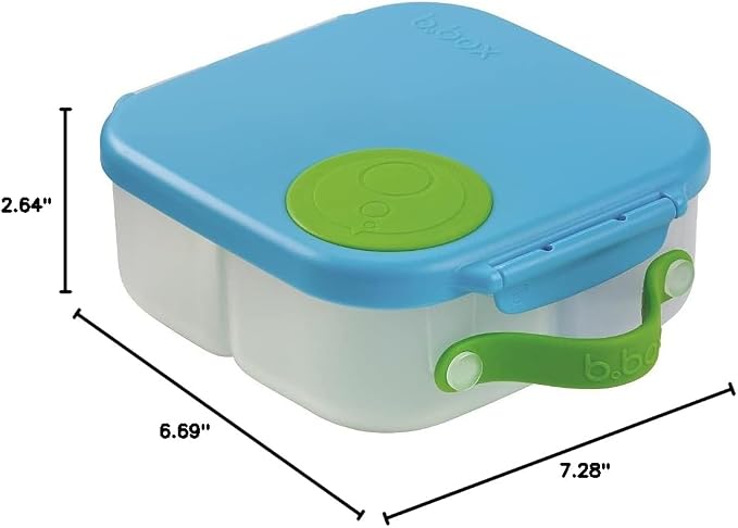 b.box Mini Lunch Box, Snack Containers for Kids, Lunch Box Kids, 4.25 Cup | Bento Box for Kids, Sanck Box, Lunch Containers, Leak Proof, Dishwasher Safe, BPA Free, PFAS Free, Ages 3+ — Ocean Breeze