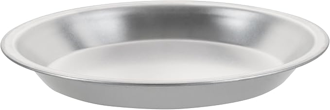Restaurantware Aluminum Pie Pan 12 Count 10 Inch Round 1.25 Inch Deep Oven-Friendly Pie Tin, Lightweight Baking Pan, Silver Plate for Quiche, Fruit Pies, Home And Commercial Kitchens