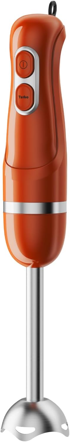 Turelar Immersion Blender Corded 400W, 2 Speed, Emulsifier, Blend, BPA-Free | Hand Blender Stick Mixer, Ergonomic Handle, Stainless Steel Blades, Effortless Blending for Soup, Smoothies, Puree, Baby Food