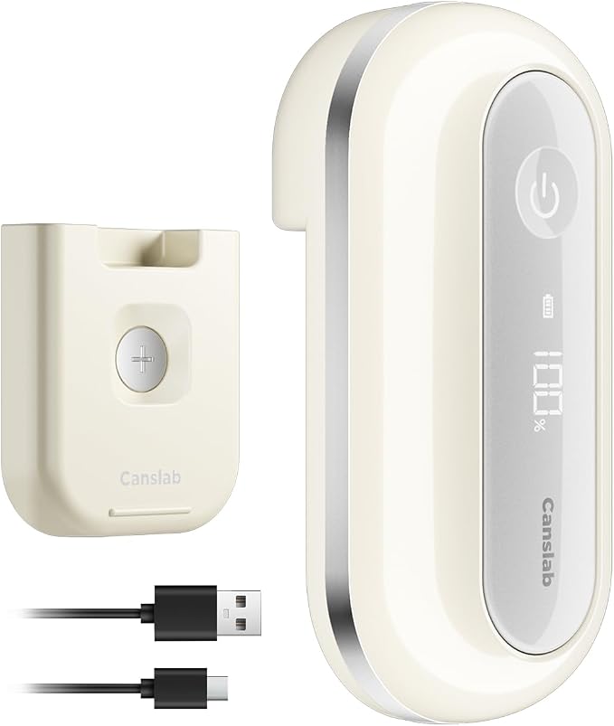 Canslab Retro Rechargeable LED Battery Track Electric Can Opener Auto Stop