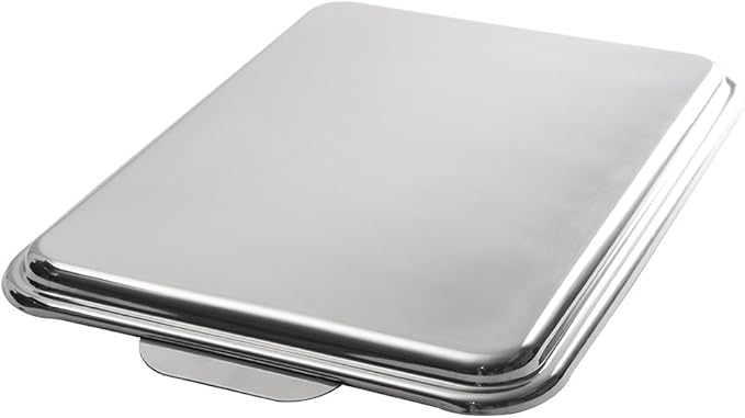 Lindy's Stainless Steel 9 X 13 Inches Covered Cake Pan with Stainless Steel Lid, Deep Pan for Baking Cakes, Breads, Casseroles, Fish, Vegetables and More