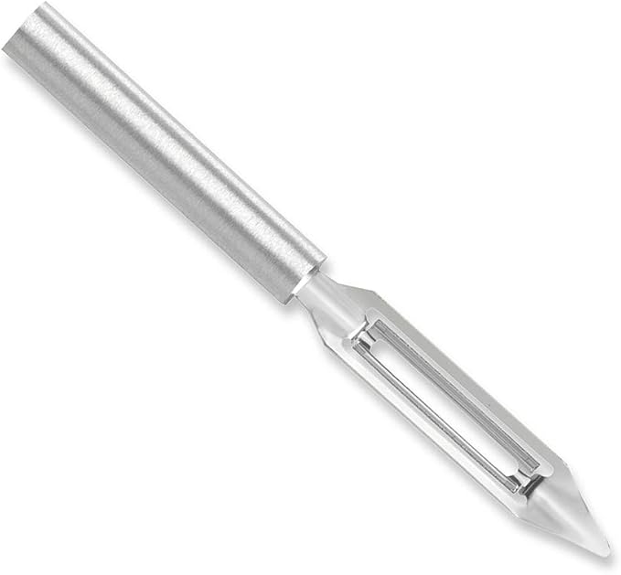 Rada Cutlery Vegetable Peeler (R132), Silver Handle, Pack of 2 | 1.75" Stainless Steel Swiveling Blade, Silver Cast Aluminum Handle