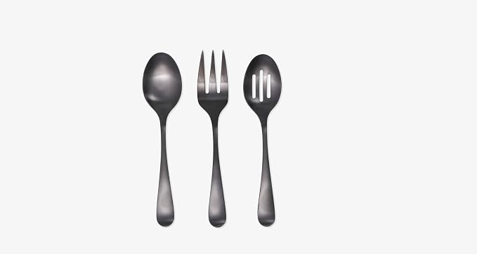 Cambridge Silversmiths Rhiannon Black Satin 3-Piece Hostess Set