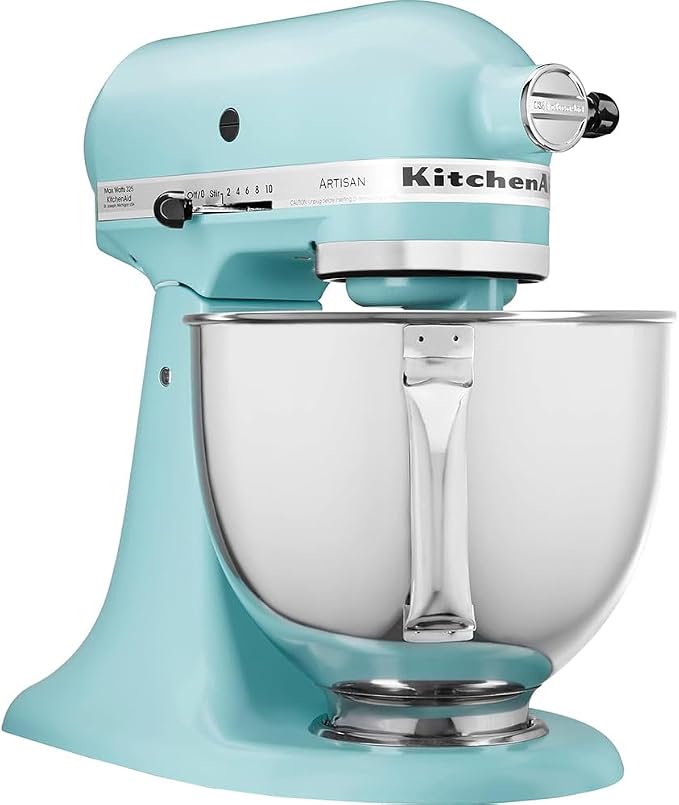 KitchenAid Artisan Series 5 Quart Tilt Head Stand Mixer with Pouring Shield KSM150PS, Mineral Water Bundle with Deco Essentials Exclusive CPS 1 Year Extended Protection Pack