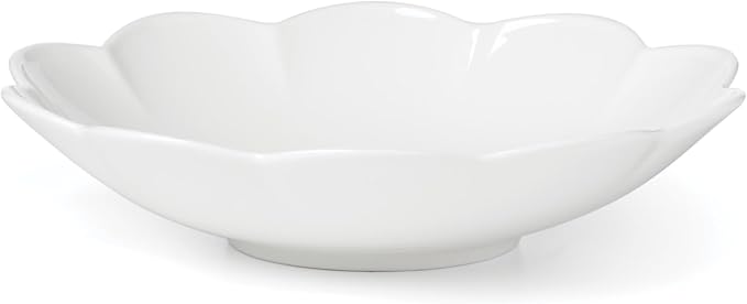 Lenox Studio 1414 Scallop Bone China 12-Piece Dinnerware Set for 4 | dishwasher safe | plates and bowls sets for kitchen and dining | 10.71 inch plate, dish set, dishes, chip resistant