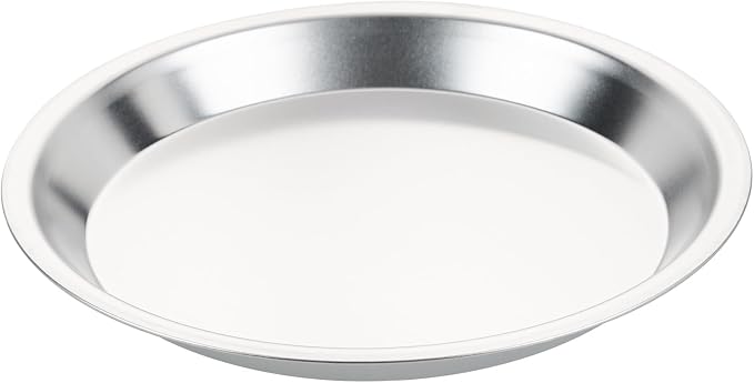 Restaurantware Aluminum Pie Pan 12 Count 12 Inch Round 1.25 Inch Deep Oven-Friendly Pie Tin, Lightweight Baking Pan, Silver Plate for Quiche, Fruit Pies, Home And Commercial Kitchens