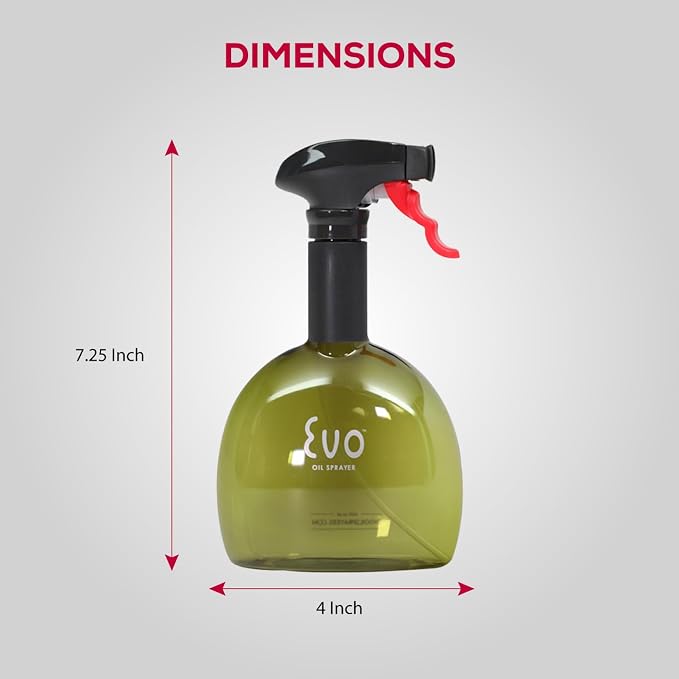 Evo Oil Sprayer Minis, Non-Aerosol for Olive, Cooking Oils, and Vinegars, 8-Ounce Capacity, 1 Each Yellow and Green | Suitable for vinegars