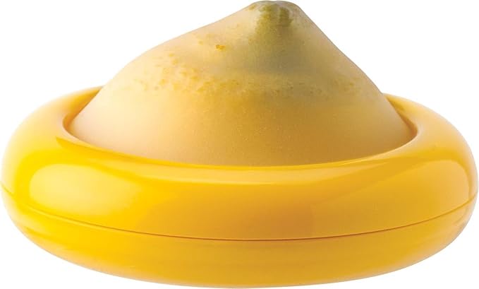 Joie Fresh Stretch Pod Lemon Storage Container, Silicone Food Saver, Keeps Leftover Produce Flavorful and Firm in Fridge, Reusable Kitchen Gadget, Dishwasher Safe, BPA-Free