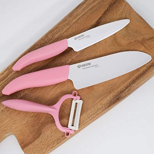 Kyocera Advanced Ceramic Horizontal Y Peeler, Pink | KYOCERA Ceramic Y-Peeler: Ultra-Sharp, Non-Corrosive Blade for Effortless Peeling – Ergonomic & Dishwasher Safe