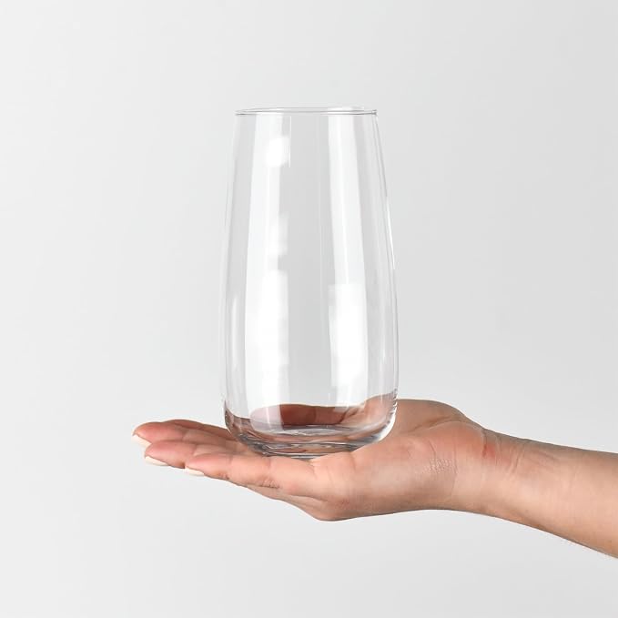 KROSNO Water Glasses Set of 6, 23.7 oz, Modern Collection | Drinking Glasses, Lead-Free Crystal Glassware, Juice Glasses, Water Glass Set, Dishwasher Safe, Made in Europe