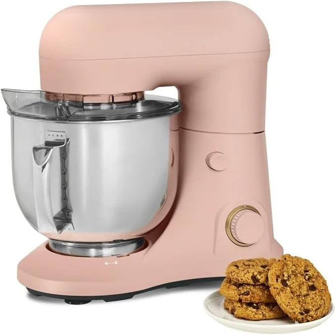 Wonderful Kitchen Stand Mixer 5.3 Qt Bowl, 12 Speeds Tilt-Head, Dough Hook Flat Beater Whisk for Baking Tasks Metal Build for Baking (Rose)