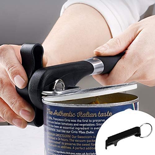 Phmnkl Safety Side Cut Manual Can Opener for Seniors & Arthritis, Smooth Edge No Sharp Lid, Ergonomic Soft Grip, Food Grade Stainless Steel, Easy to Use Kitchen Can Opener