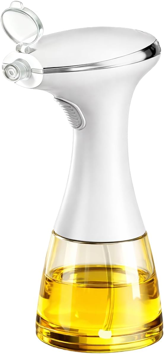 Electric Oil Sprayer for Cooking, USB Rechargeable Olive Oil Sprayer with One-Touch Mist, Leak-Proof, Dustproof Design, Perfect for Healthy Cooking, Olive Oil Dispenser for Precise Control