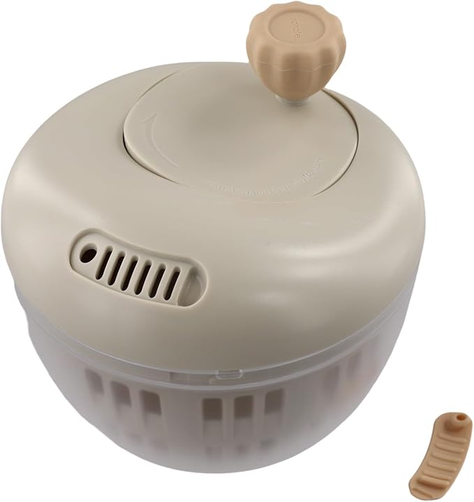 Salad Spinner With Crank Handle | Hands Powered Manual Lettuce Spinner And Fruit For Washer Bowl，Lettuce Salad Dryer,Non-Slip Base