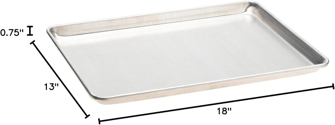 Mrs. Anderson's Baking Half Sheet Pan, 13-Inches x 18-Inches, Heavyweight Commercial Grade 19-Gauge Aluminum