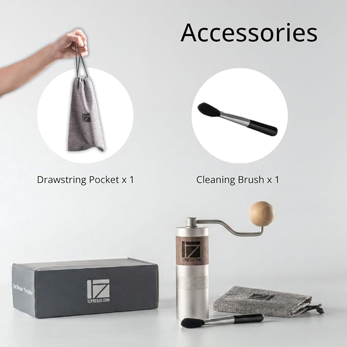 1Zpresso Q Manual Coffee Grinder - Crank Handle with Stainless Steel Conical Burr, suitable for Drip, French Press, Cold Brew, Travel, Camping