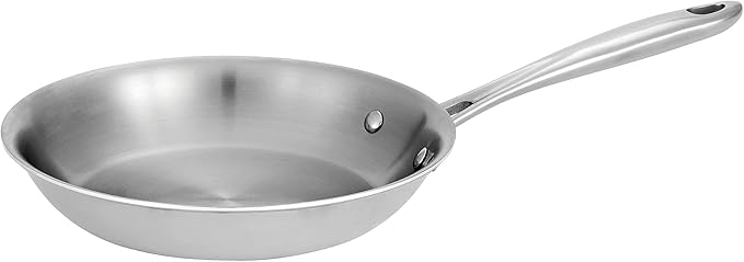 Tramontina Boston Tri-Ply Clad Stainless Steel 8-Inch Small Frying Pan | Induction-Ready Skillet, Dishwasher-Safe, NSF-Certified