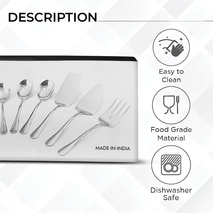 Avador® Premium Set of 8 Stainless Steel Hostess Serving Unitensil Tool Set for Weddings | Buffer | Party | Kitchen | Restaurants