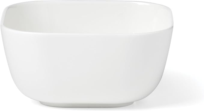 Lenox Studio 1414 Square Bone China 12-Piece Dinnerware Set for 4 | dishwasher safe | plates and bowls sets for kitchen and dining | 10.19 inch plate, dish set, dishes, chip resistant