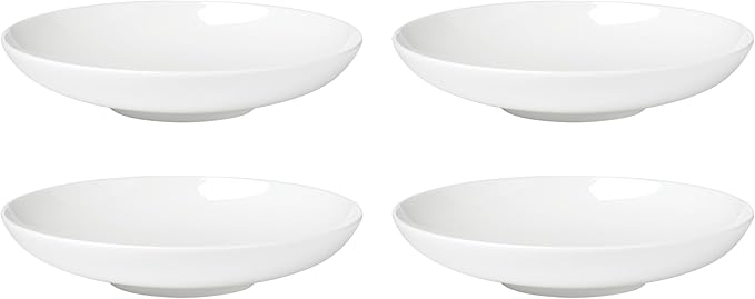 Lenox Studio 1414 Coupe Bone China Pasta Bowl Set for 4 | dishwasher safe, microwave safe | elegant coupe design | 1.8 inch, kitchen and dining essential, gift for women