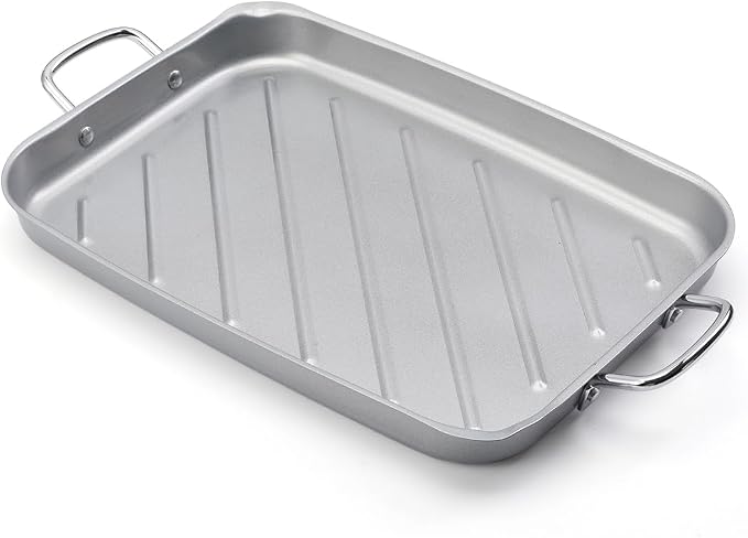 Grill Pan - 11'x15'' BBQ Grill Topper With Handles