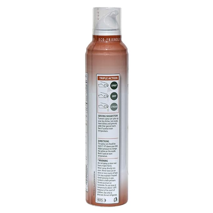 Mantova Turmeric Flavored Extra Virgin Olive Oil Spray, heart-healthy cooking spray perfect for salads, pasta sauces, 100% natural cooking oil made in Italy, olive oil dispenser bottle sprays, drips, or streams with no waste, 8 oz