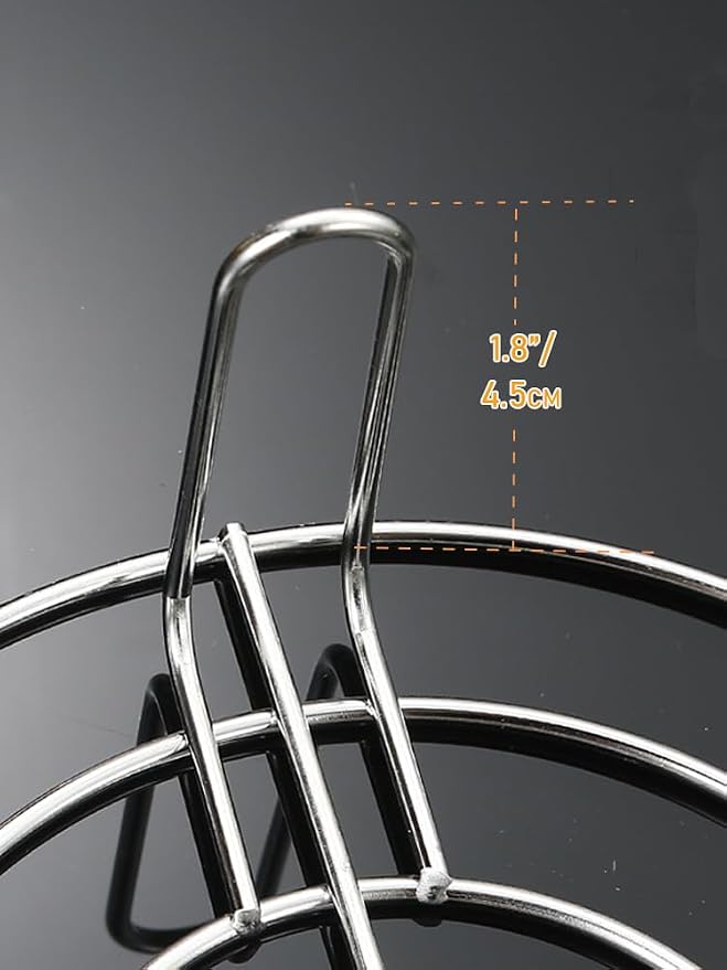 Round Cooling Racks Dia 11" for Cooking & Baking, 304 Stainless Steel Steamer Rack, Canning Rack, Circle Wire Cooling Rack for Air Fryer, Instapot, Cake Pans (Height 1.8",11"/28cm)