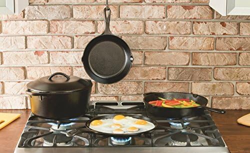 Lodge Round Seasoned Cast Iron Griddle - Round-Shaped, Pre-Seasoned Iron Griddle Pan - Non-Toxic, PFAS-Free Cookware - Compatible with Stovetop, Oven, Grill, or Campfire - 10.5 Inches (Pack of 5)