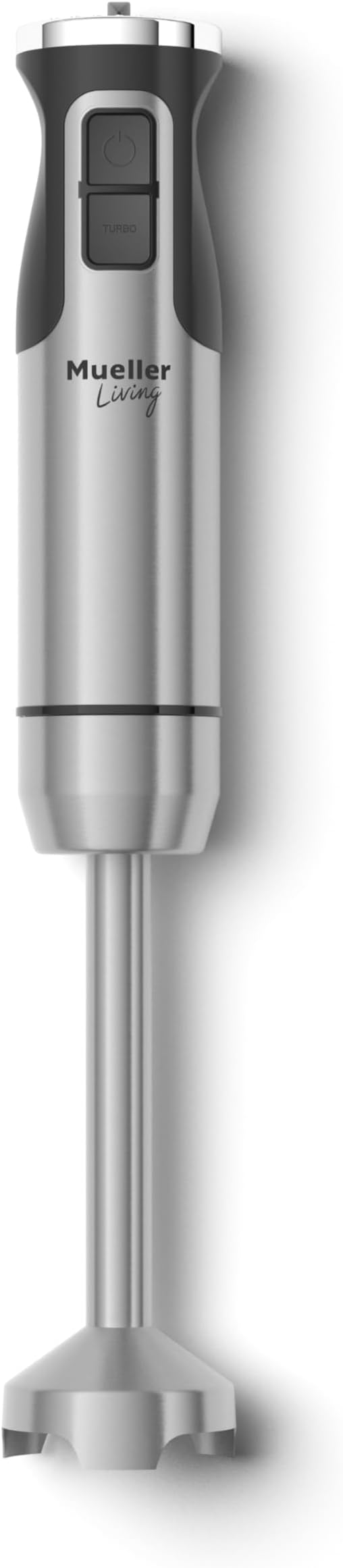 Mueller Immersion Blender Handheld - 8 Speed Stainless Steel Electric Hand Blender, Emulsion Blender Stick Kitchen Gadget with Turbo Mode | Stainless Steel | 8 Speed Settings with Turbo Mode | Electric Hand Blender