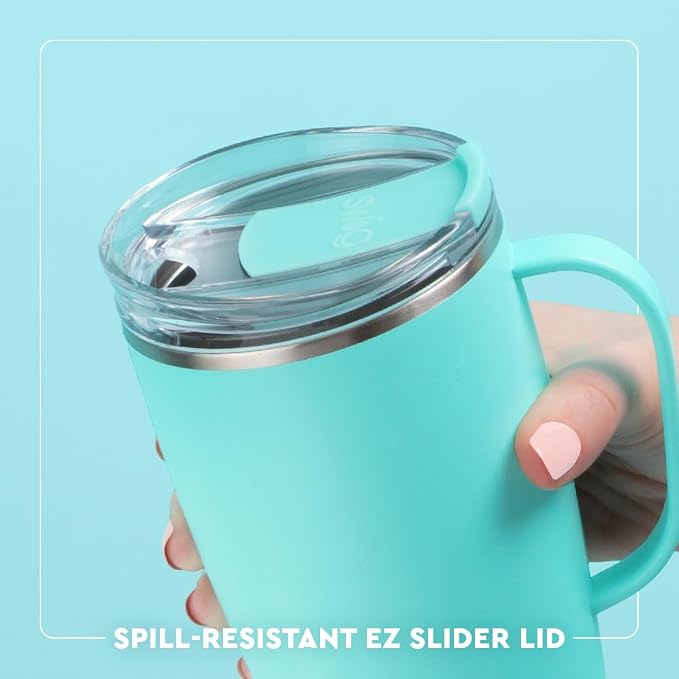 Swig Life 18oz Insulated Travel Mug with Handle & Lid, Bride to Be | Triple Insulated Stainless Steel - Handle & Lid Included - Keeps Coffee Hot or Cold - Cup Holder Friendly