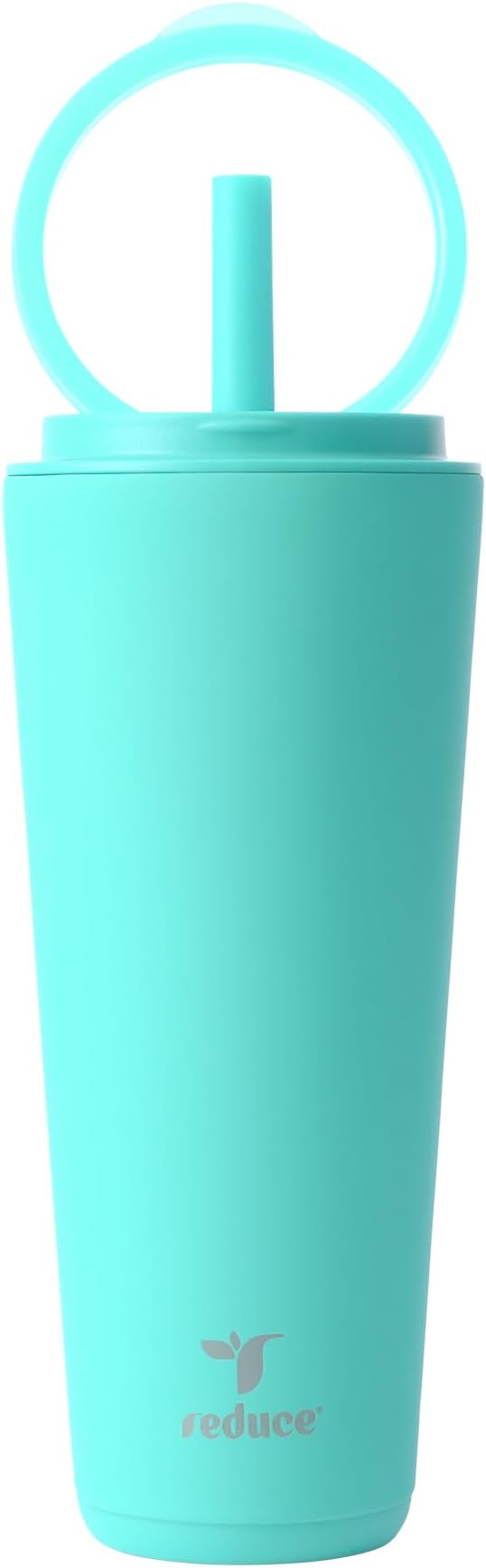 REDUCE Halo 32 oz Stainless Steel Vacuum Insulated Tumbler - Spill Proof Travel Mug with Flip Handle Lid - Keeps Drinks Cold for 32 Hrs - Dishwasher Safe - Cupholder Friendly - Ocean Breeze