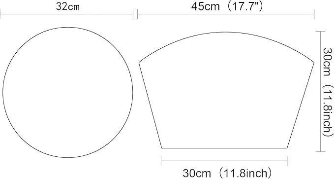 SHACOS Round Table Placemats Set of 7 Wedge Placemats with Centerpiece Round Mats Heat Resistant Washable (7, Beige White Black)